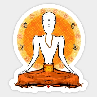 Yoga Lover Meditation Sticker